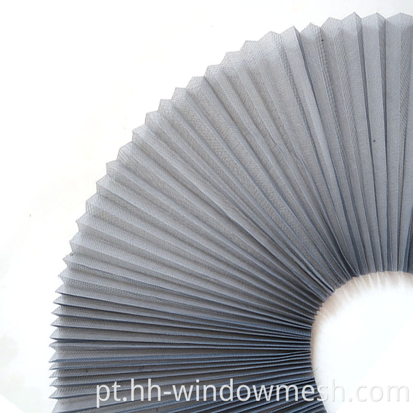 Tela de insetos plissados ​​de fibra de vidro para portas de janela Mosh de tela de mosquito de poliéster